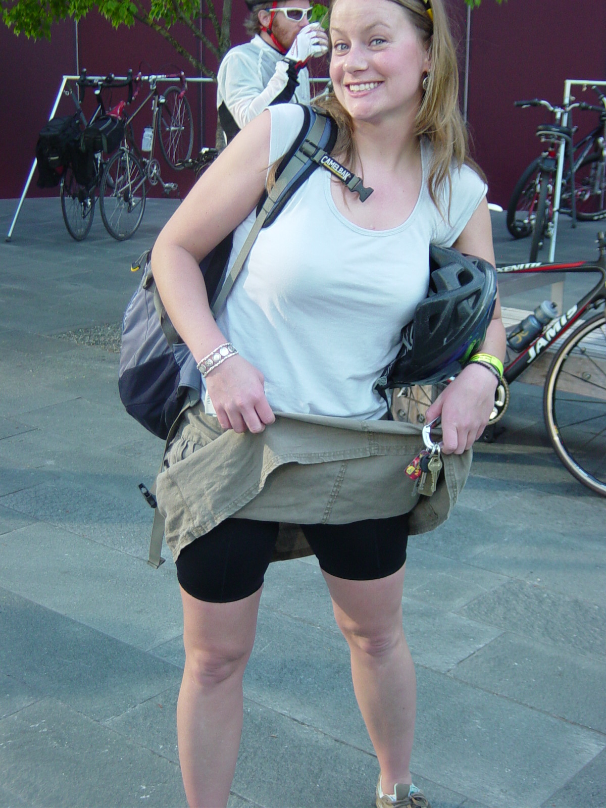 bike shorts under skirt