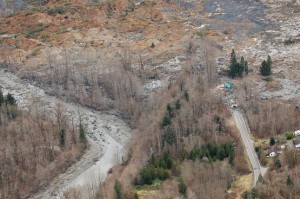 Highway 530 covered by landslide (WSDOT photo)