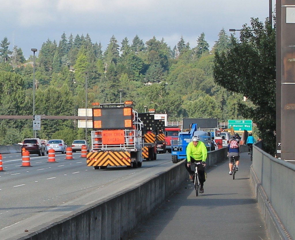 More bike commuters on Eastern Connector bridge