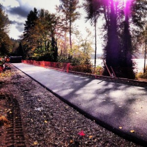 East Lake Sammamish Trail north segment paving; King County photo