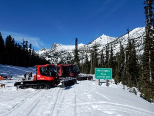 Road equipment at Washington Pass. WSDOT photo