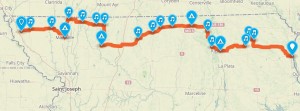 Route for the Big BAM. See http://www.bigbamride.com