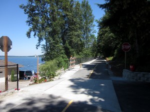 Lake views from newly opened trail section