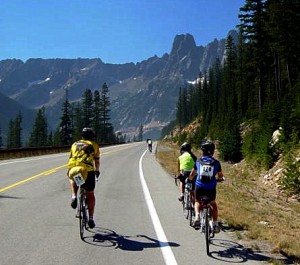 Climbing a pass in Cascades