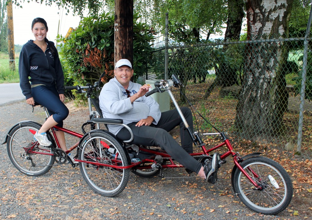 Tandem trike for disabled bicycling Biking Bis