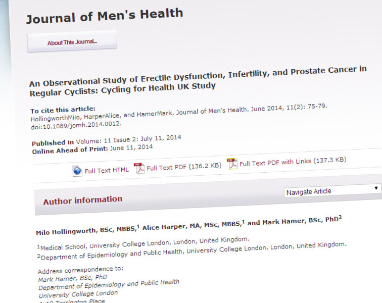 A new study confuses the record on prostate cancer and bicycling