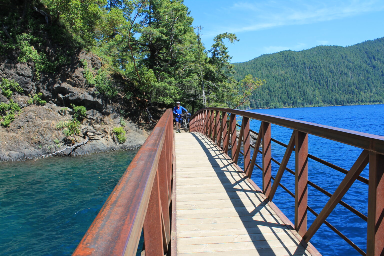 Improved Spruce Railroad Trail reopens at Lake Crescent Biking Bis